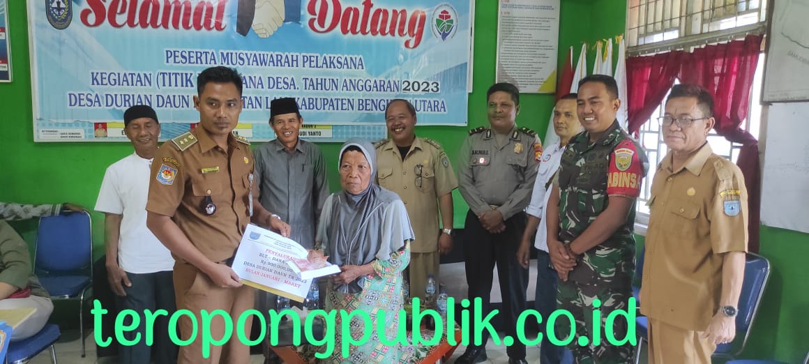 Desa Durian Daun Sukses Melaksanakan Kegiatan Musyawarah Pelaksanaan Titik Nol, Dan Pembagian BLT DD