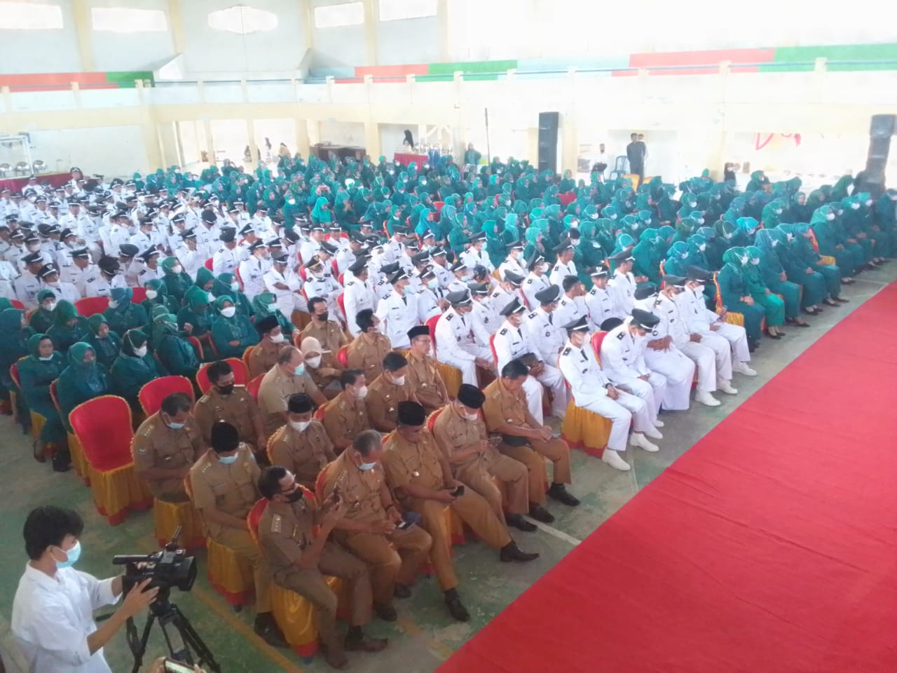 Sunarti Ketua Tim Penggerak Pkk Desa Kualalangi Usai Di Lantik Sampai Kan Ini.