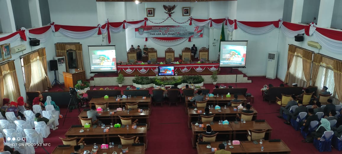 Paripurna DPRD Kabupaten Seluma Dengarkan Pidato Kenegaraan HUT RI ke-77 2022