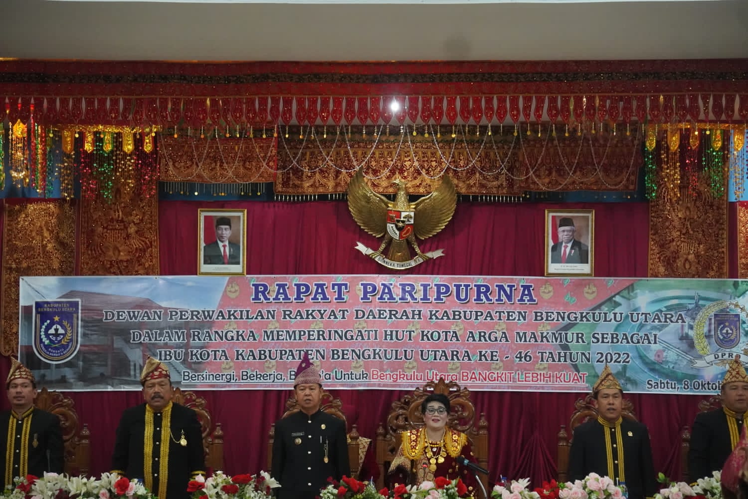 DPRD Bengkulu Utara Gelar  Paripurna istimewa  HUT Kota Arga Makmur ke 46 Tahun 2022.