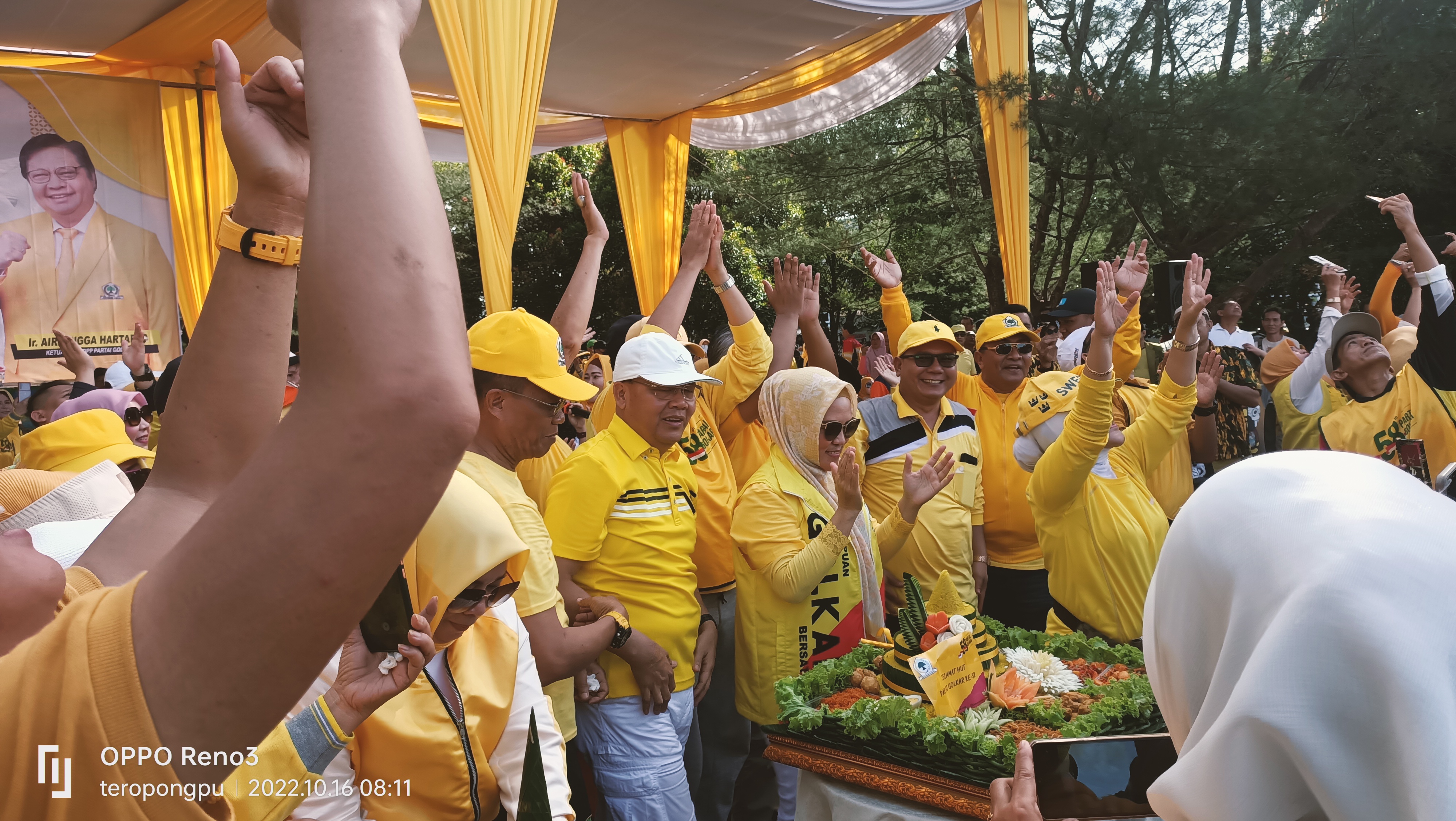 Peringati HUT Golkar Ke- 58, Bengkulu yellow day