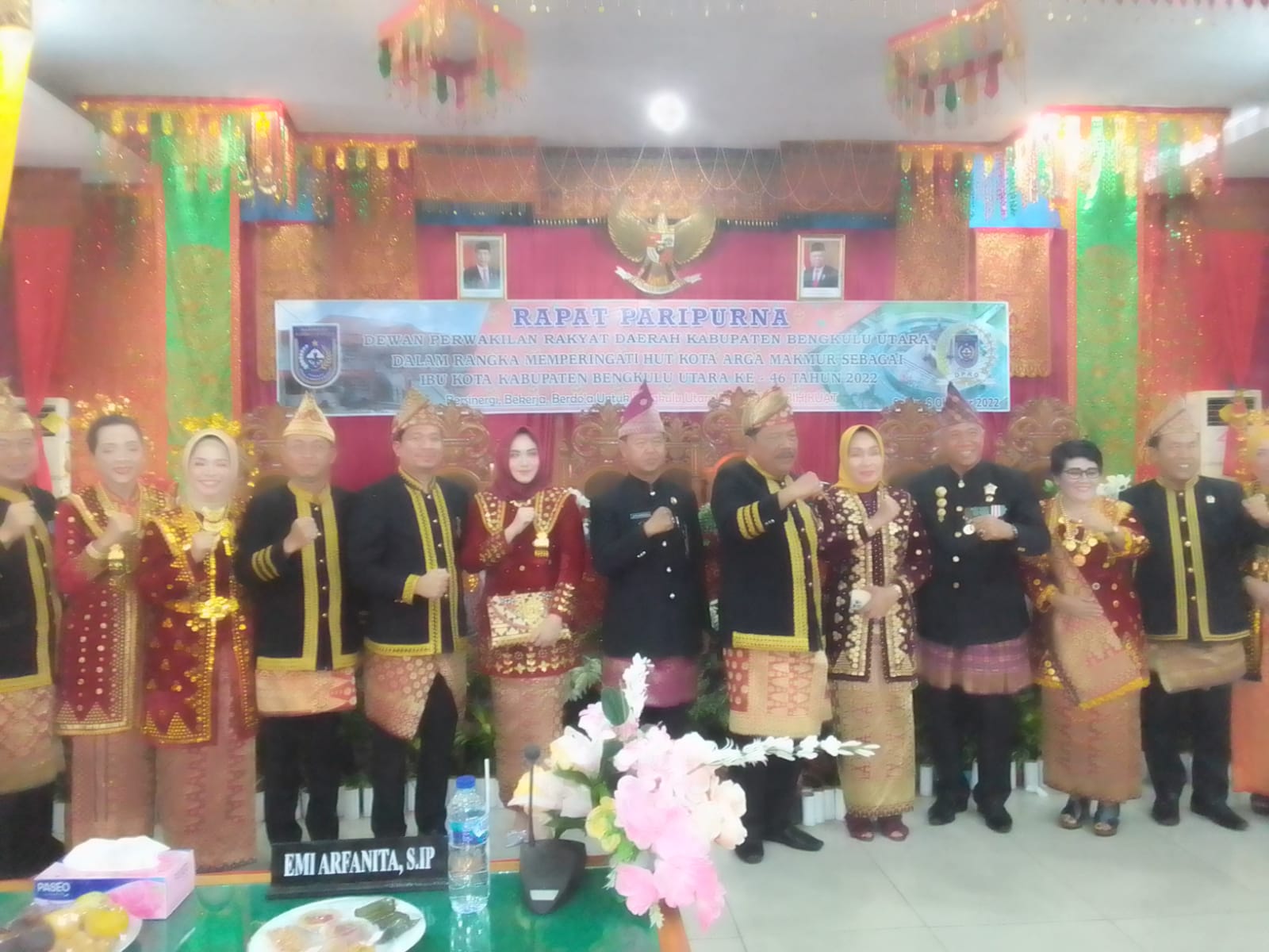 DPRD Bengkulu Utara Gelar  Paripurna istimewa  HUT Kota Arga Makmur ke 46 Tahun 2022.