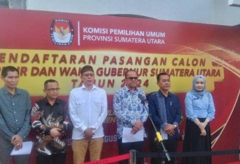 KPU Sumut Menyatakan Berkas Pendaftaran Pencalonan Sebagai Bakal Calon Gubernur Dan Wakil Gubernur Bobby Nasution - Surya Sudah Lengkap